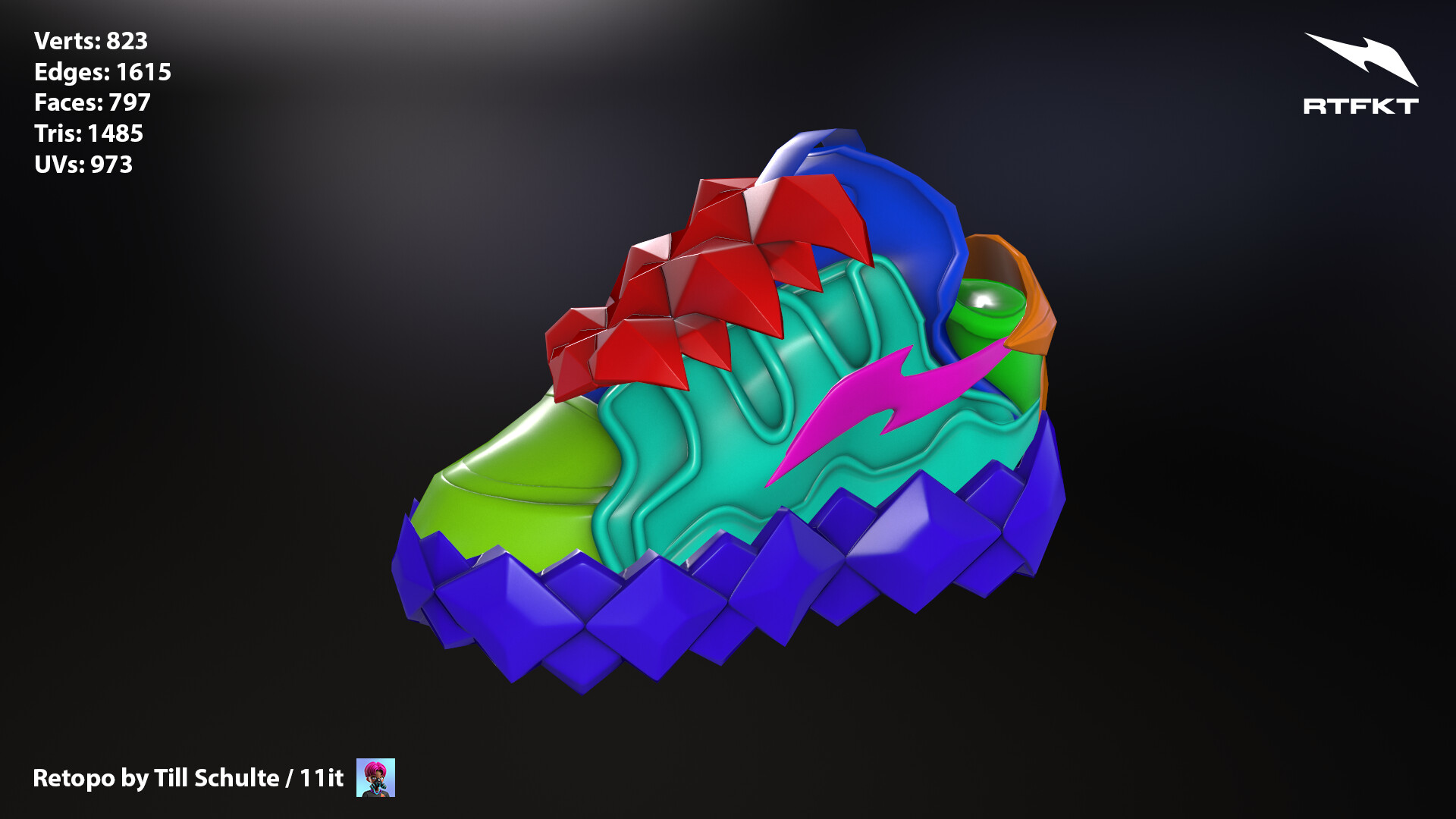 RTFKT Lowpoly Retopology